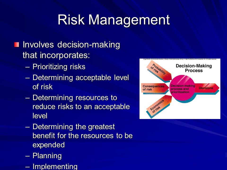 Risk reduction techniques in management decision